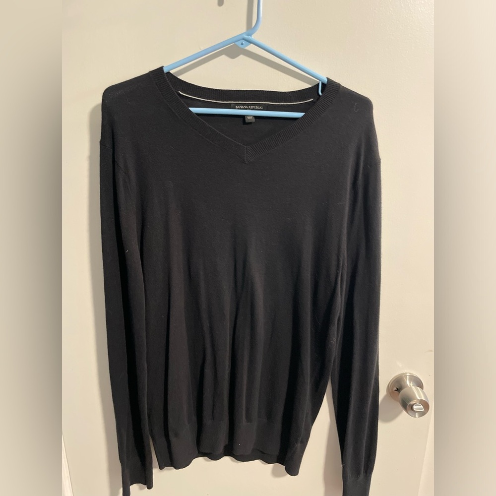 Banana Republic V-Neck Black Sweater